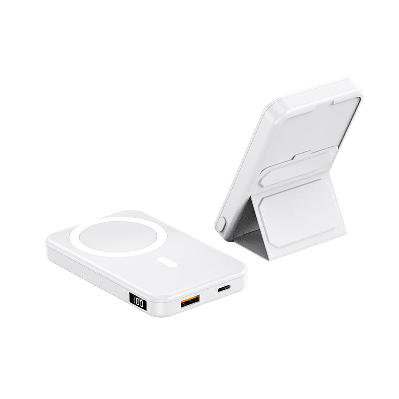 Magnetic Wireless Charging Belt Bracket with Foldable Fast-Charge Cable and Mobile Power Supply