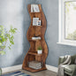 5-Tier Corner Shelf, Rustic Wall Bookshelf, Stylish Plant Stand for Living Room & Office