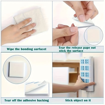 80 Pcs Strong Double-Sided Adhesive Tape Set - Black EVA Foam, Various Shapes, Quick Installation for Walls, Floors, Doors, Wood & Glass