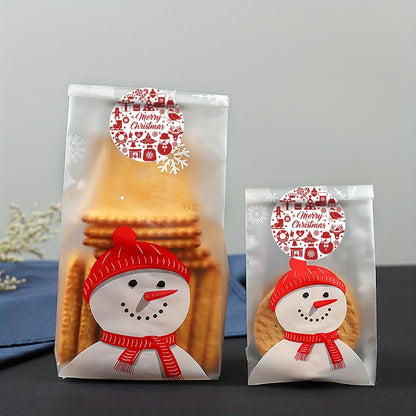 Cartoon Christmas Sticker Pack (20 Stickers): Santa Claus, Snowman, and Snowflake Sealing Stickers for Holiday Gifts and Packaging - Hiccupzz