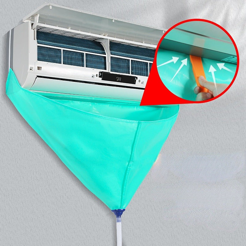 1 Pc Complete Air Conditioning Cleaning Kit, Including Dust Cover, Water Bag, And Universal Cleaning Tool, Perfect For Wall Mounted Air Conditioning