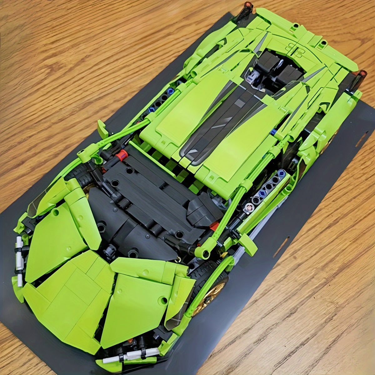 1300+Pcs Limited Edition Green Supercar Building Set - Premium ABS Collectible Car Model Kit, Perfect for Display & Gifting