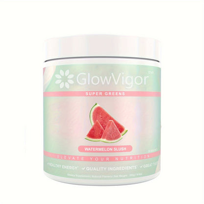 Glow Vigor Greens Blend is easy to incorporate into your daily routine, made with nutrients, fruits and vegetables, antioxidants, and more. - Hiccupzz