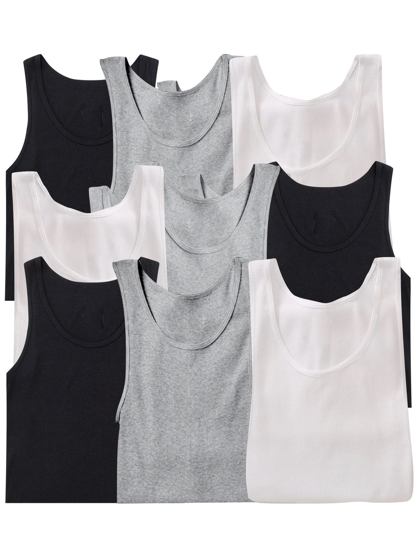 Men's Multi-Pack of Slim Fit Shallow Scoop Neck Undershirts