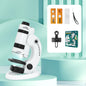 60-120x Pocket Microscope Toy Kit for Kids - Educational Mini Handheld Microscope with Light
