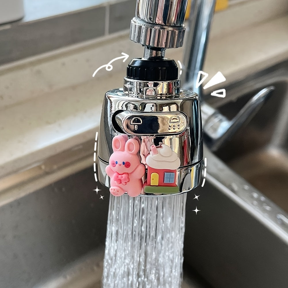 2nd Gen Kitchen Faucet Extender - 360° Rotatable, Splash-Proof Spout with Filter, Stainless Steel & Plastic, Universal Connector