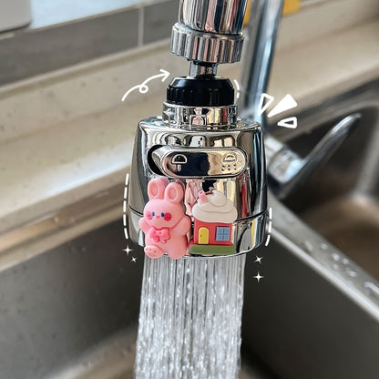 2nd Gen Kitchen Faucet Extender - 360° Rotatable, Splash-Proof Spout with Filter, Stainless Steel & Plastic, Universal Connector