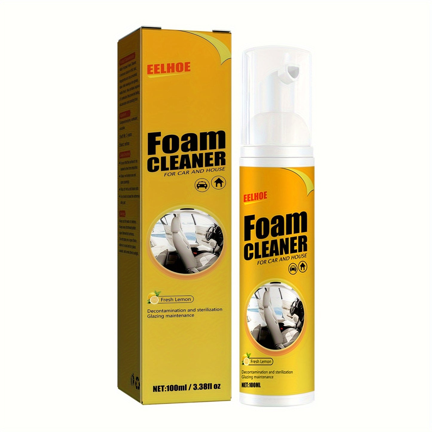 1/2/3 Pcs Multi-Functional Foam Cleaner - Automotive Interior Plastic Care Spray for Instrument Panels, Steering Wheels, and Seats