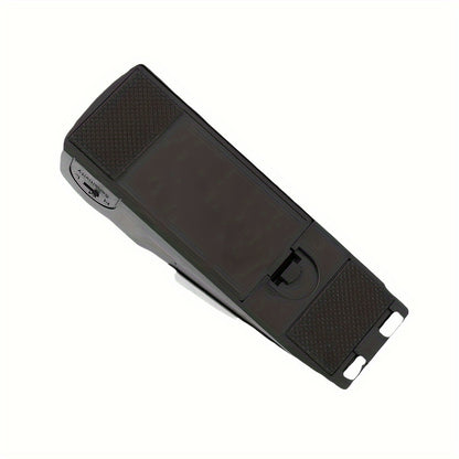 1 Pc Heavy-Duty Door Stopper with Anti-Theft Alarm - Polished Metal Finish, Black, Door Gap & Window Block Alarm
