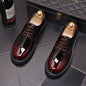 Men's Autumn And Winter Bright Leather Shoes Thick Sole Fashion Casual - Hiccupzz