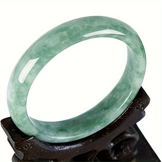 Natural Jade Bangle Bracelet For Women Men, Retro Chinese Style Bracelet