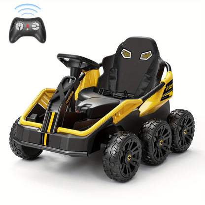4x75W 24V Electric Ride-On UTV for Big Kids, 5.9MPH, 6 EVA Wheels, 4WD/2WD, Parent Remote, 4 Shock Absorbers, Perfect Gift for Kids 3+ Plus