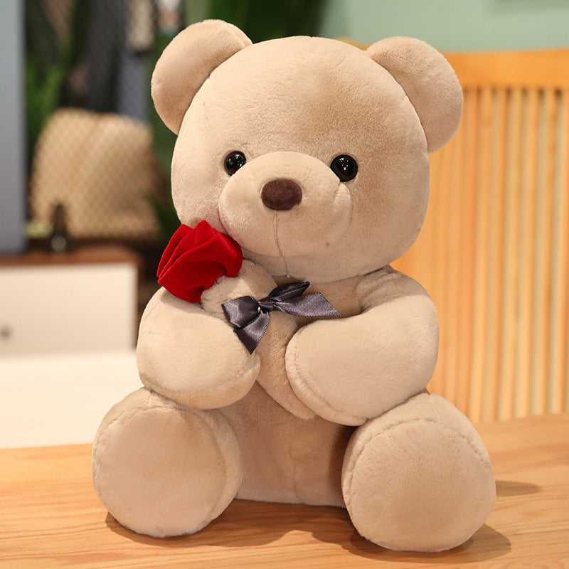 23-45cm New Lovely Hug Roses Teddy Bear Plush Pillow Stuffed Soft Animal Dolls