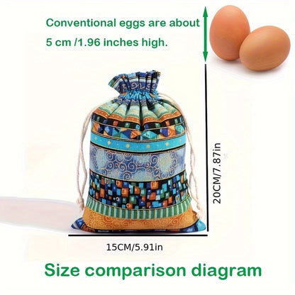 Egyptian-Inspired Linen Gift Bag with Drawstring: Versatile Storage Pouch for Jewelry, Halloween Candy, Christmas Presents, and Party Favors (3.9x5.51 Inches) - Hiccupzz