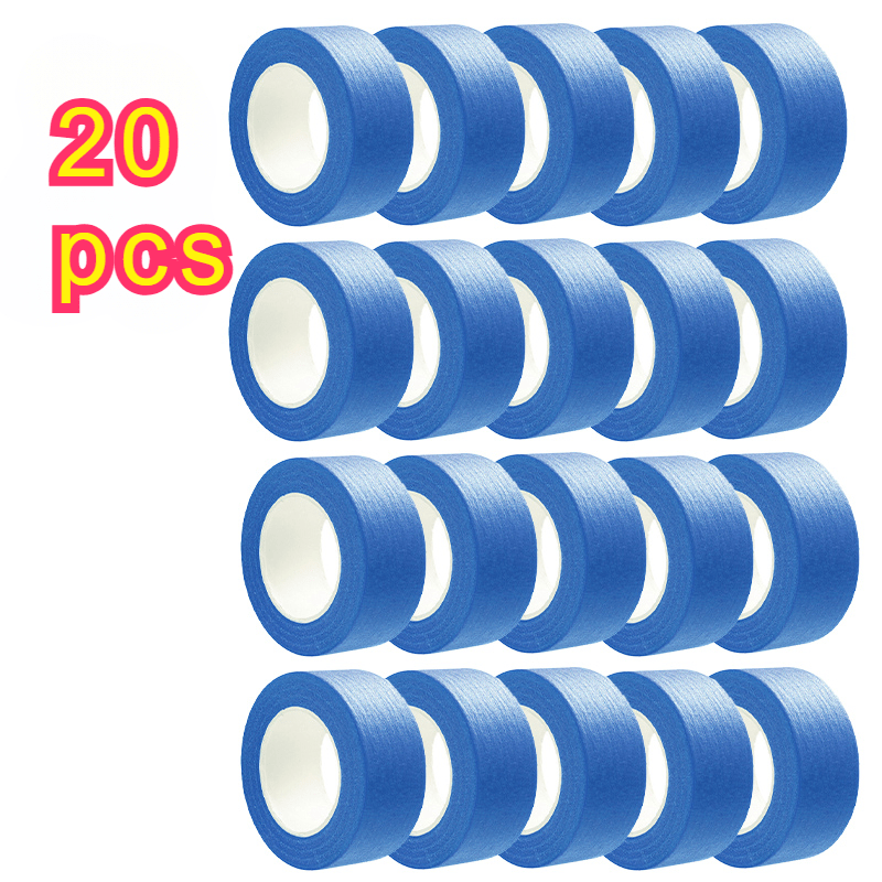 20 Pcs Rolls 2 Inch x 55 Yards Blue Painters Masking Tape, Bulk Multi-Pack for Wall Painting & Decoration