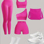 Women's 4-Piece Yoga Set, Sport Athletic Leggings, Sports Bra, Shorts, Fitness Gear For Gym And Outdoor Exercise (without Accesories) - Hiccupzz