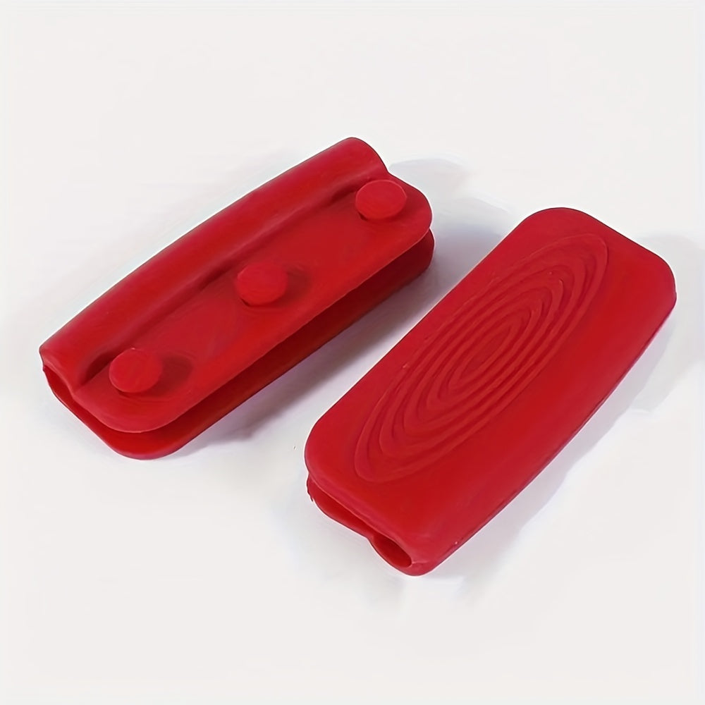 1/2 Pair Silicone Anti-Scald Pot Handle Covers - Non-Slip Heat Insulation Kitchen Accessories