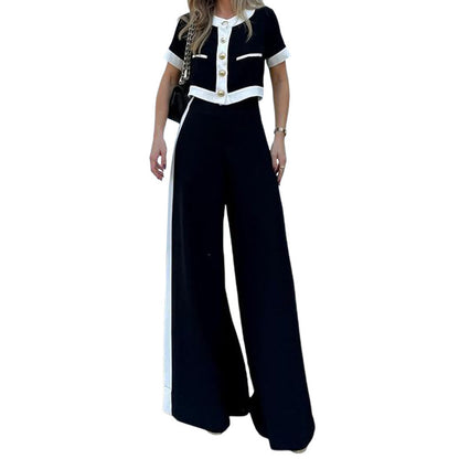 Commuter T-Shirt and Straight-Leg Pants Set - Hiccupzz