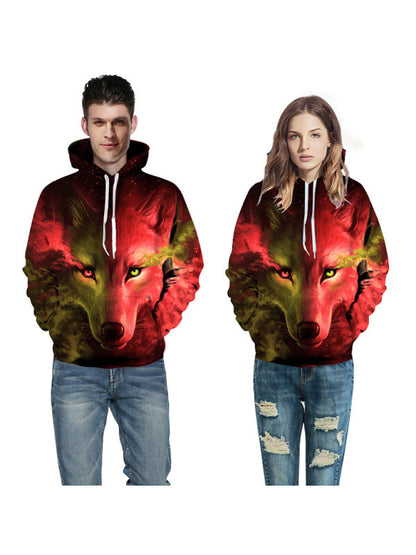 Unisex's Wolf Pattern Hoodie - Hiccupzz
