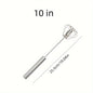 Semi-Automatic Stainless Steel Whisk Set: Manual Hand Push Egg Beater and Non-Electric Rotary Whisk (10/12/14 Inch) for Mixing and Frothing - Hiccupzz