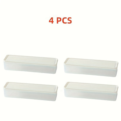 4-Pcs Acrylic Food Storage Containers with Lids - BPA-Free, Stackable, Dishwasher-Safe Kitchen Organizers