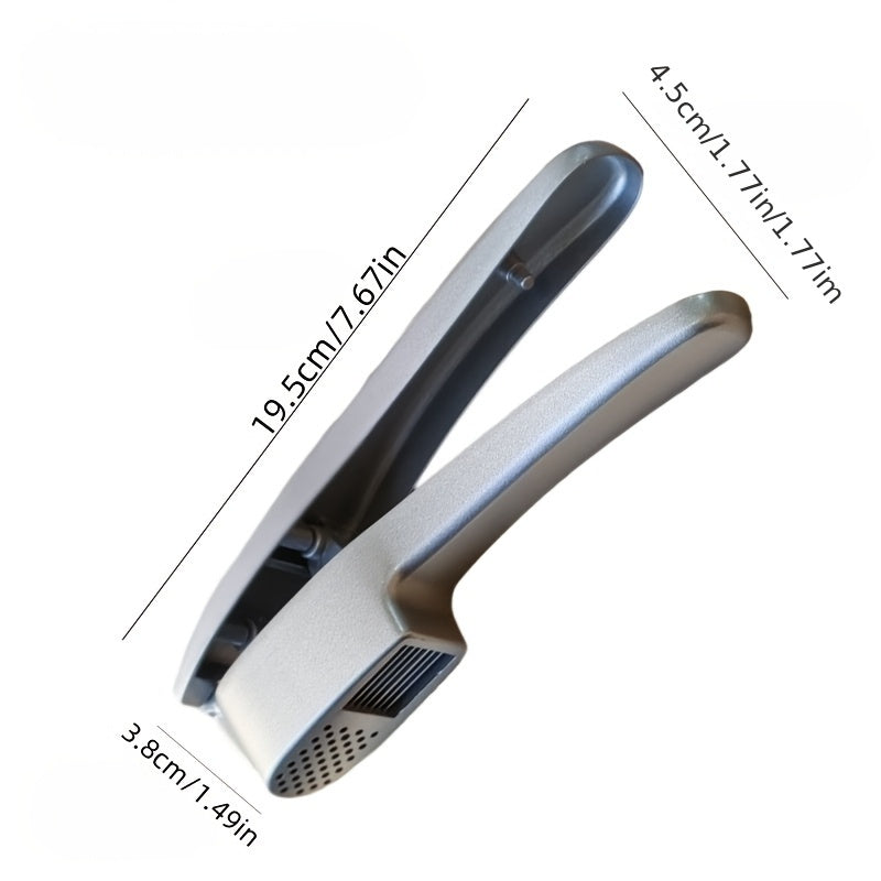 1 Pc Aluminum Alloy Garlic Press - Manual Mincer and Crusher, No Electricity Required, Kitchen Gadget Tool