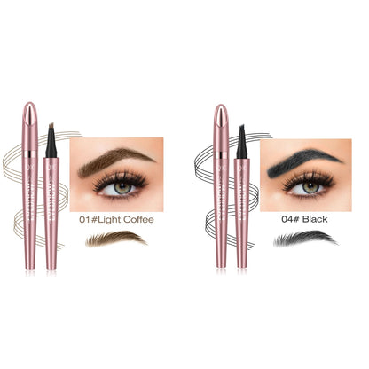 Waterproof And Smooth Not Smudge Four-fork Liquid Eyebrow Pencil