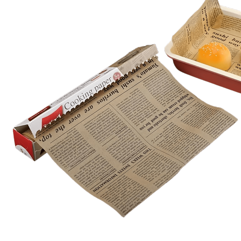 1 Roll, Vintage Newspaper Print Parchment Paper, Disposable Air Fryer Liners