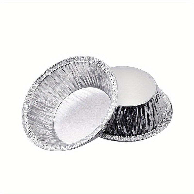 200 Pcs Non-Stick Aluminum Foil Egg Tart Molds – 2.76" Mini Pie and Pudding Cups for Baking, Ideal for Weddings and Kitchen Use