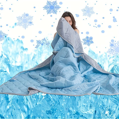 Ultra-Soft Summer Cooling Blanket - Lightweight, Breathable & Skin-Friendly For Hot Sleepers | Solid Color, Easy Care Cooling Blanket For Hot Sleepers Cooling Pillows For Sleeping - Hiccupzz