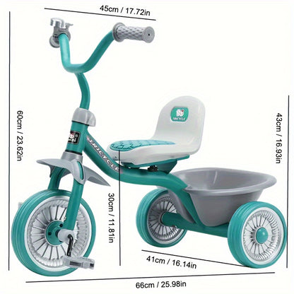 1 Pc Toddler Tricycle - Easy-Glide 3-Wheel Design, Kid-Friendly Non-Slip Tires for Indoor & Outdoor