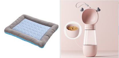 Pet Cooling Pad Bed For Dogs Cats Puppy Kitten Cool Mat Pet Blanket Ice Silk Material Soft For Summer Sleeping  Blue Breathable - Hiccupzz