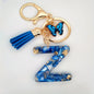 Blue Butterfly Alphabet Initial Keychain - Cute Resin Charm for Bags and Daily Use - Hiccupzz