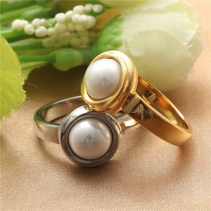 Fashion Titanium Steel Natural Stone Female Ring - Hiccupzz