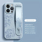Floral Print Phone Case with Wrist Strap for iPhone 15/14/13/12 Pro Max Series - Elegant Lily Pattern, High-End Anti-Scratch and Drop-Proof Cover with Bracket Feature - Hiccupzz