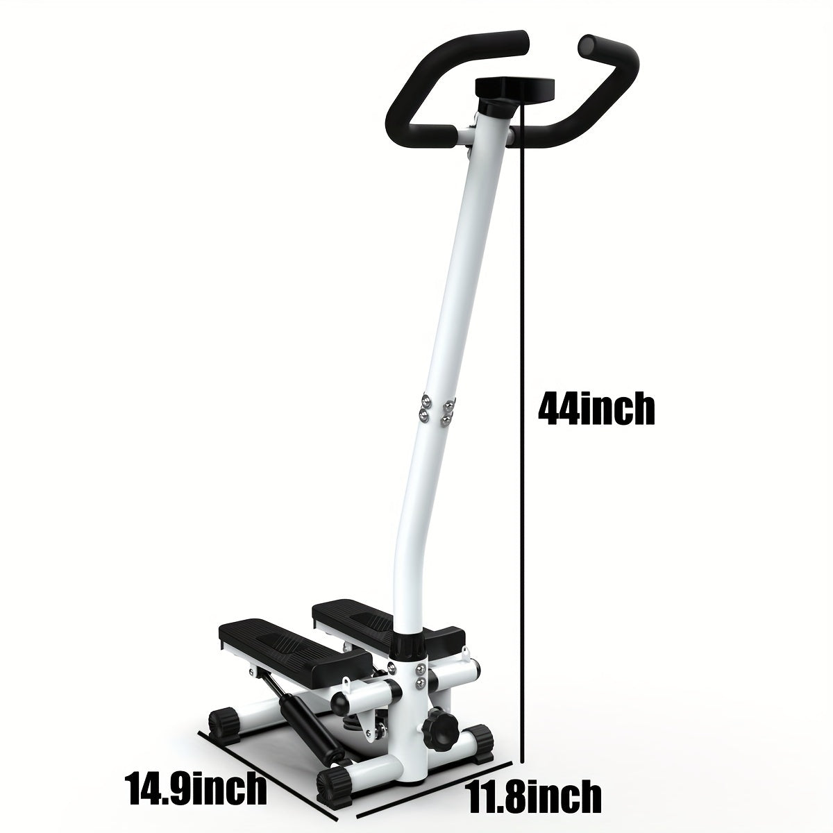 Stair stepper with handle - Mini stepper with 300 lb load capacity, hydraulic fitness stepper with LCD display