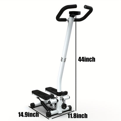 Stair stepper with handle - Mini stepper with 300 lb load capacity, hydraulic fitness stepper with LCD display - Hiccupzz