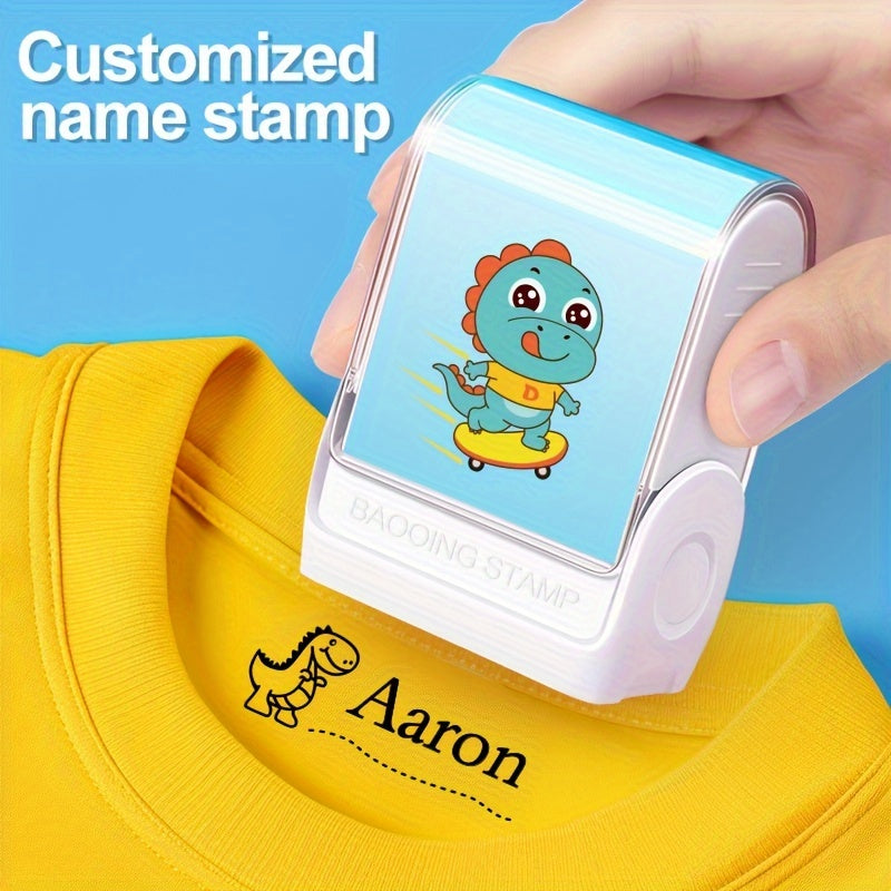 Custom Name Stamp with Dinosaur Design