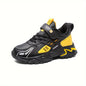 Stylish Boys' Thick-Soled Sneakers with Hook & Loop, Comfortable for Sports and Outdoor Activities. - Hiccupzz