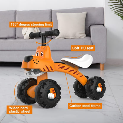 Baby Balance Bike for 1-2 Year Old Boys & Girls - 12-24 Month Toddler Bike, No Pedal Riding Toy with 4 Wheels