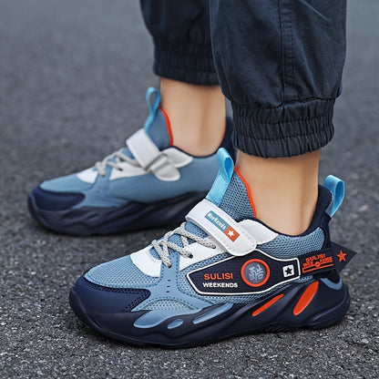 Boys' Casual Low-Top Mesh Sneakers - Breathable, Non-Slip Running Shoes for All Seasons. - Hiccupzz