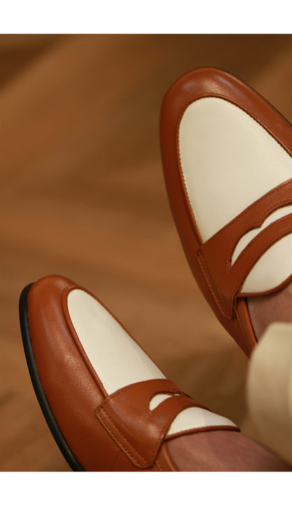 Men's Champagne Trendy Casual Leather Shoes - Hiccupzz