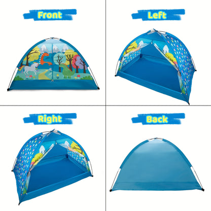 Youngsters' Forest Dinosaur Play Tent - Durable Polyester, Easy Assembly, Breathable Mesh Panels, 60"L x 36"W x 36"H - Perfect for Indoor & Outdoor Fun