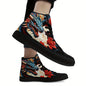 Men's Dragon Pattern High Top Skateboard Shoes - Non-Slip, Durable Lace-Up Sneakers - Hiccupzz