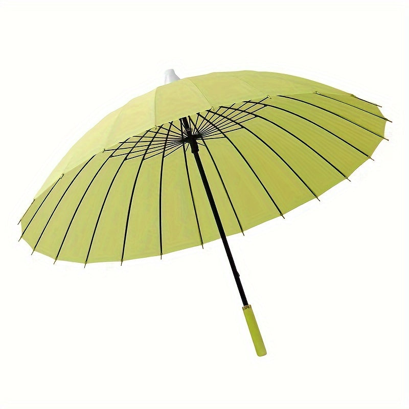 24 Ribs Compact & Waterproof Stick Umbrella with Water Cover, Durable Large Straight Umbrella for Men & Women