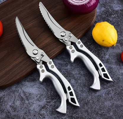 1 Pc Stainless Steel Kitchen Scissors, Multifunctional Poultry, Fish, and Chicken Bone Scissors