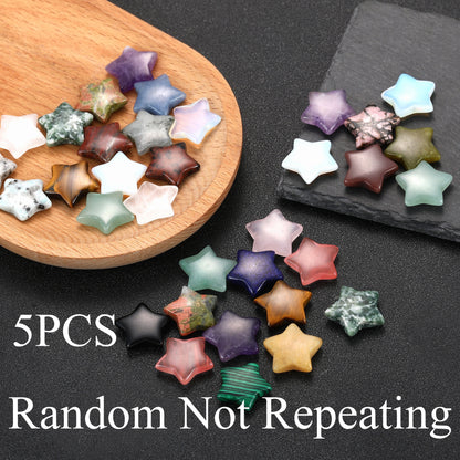 Star-Shaped Natural Stones: Cute 15mm Decorative Stones (1/3/5/7/10 pcs) for Indoor Ornaments and Garden Decorations - Hiccupzz