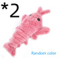 Pet Toys Electric Jumping Shrimp USB Charging Simulation Lobster Funny Cat Plush Pets Toy - Hiccupzz