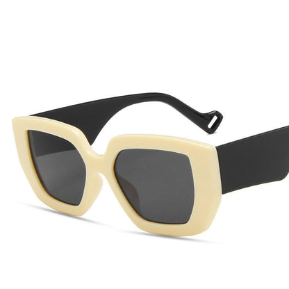 Side Sunglasses Personality Polygon Contrast Sunglasses Retro Sunglasses - Hiccupzz