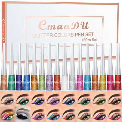Fashion Creative Glitter Powder Liquid Eyeliner Set - Hiccupzz